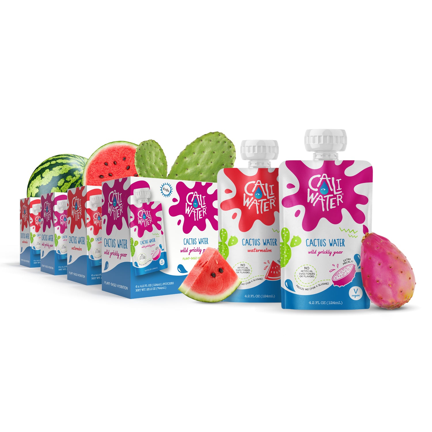 Mixed Cactus Water Kids Pouches